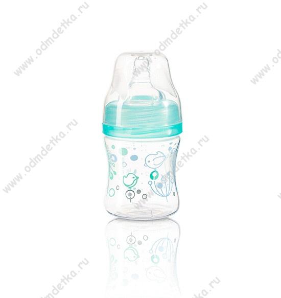 Бутылочка "BabyOno" антиколиковая с широким горлышком 120 мл, арт.402