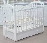 Кровать детская "Алита" 4/6 New" универсальный маятник, автостенка съемная, ящик, цвет белый Витрина!