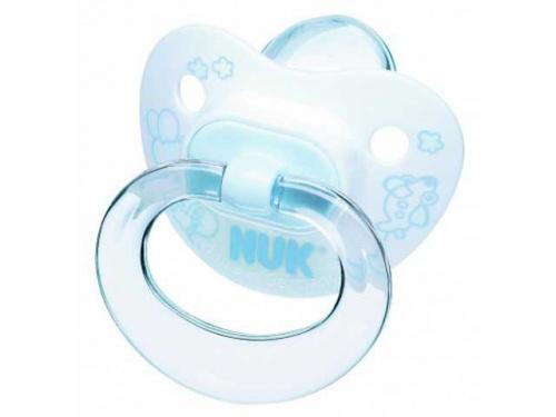 Соска-пустышка для сна NUK "Baby blue&rоse " силиконовая, 0+
