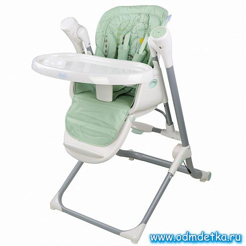 Стульчик для кормления +электрокачели 2в1 "Nuovita Unico Leggero" (Giraffa verde/ Зеленый жираф)