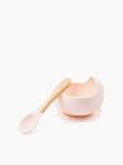 Набор посуды для детей: миска на присоске и ложка ,light pink, 15064