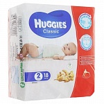 Подгузники детские "Huggies Classic 2" 3-6 кг 18 шт.