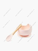 Набор посуды для детей: миска на присоске и ложка ,light pink, 15064