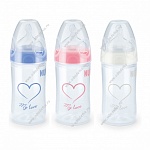 NUK бутылочка пластмассовая с силиконовой соской "First Choice New Classic" 150 мл. с рождения 10743578