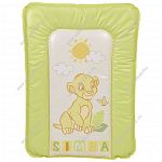 Матрасик для пеленания на комод Polini Kids "Disney baby Король Лев" р. 70*50 см, салатовый