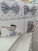 Комплект в кроватку Лапусяки "Мишка морячок" 17 предметов, бязь, ш4265\0