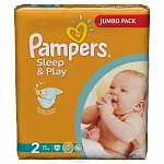 Подгузники детские "Pampers sleep & play" 3-6 кг, 88 шт.