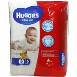 Подгузники детские "Huggies Classic 3" 4-9 кг 16 шт.