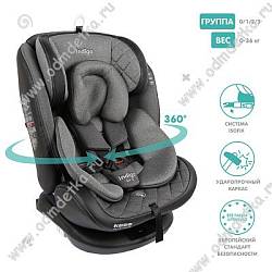 Автокресло детское "INDIGO AERO" Isofix 0-36 кг, цвет серый 