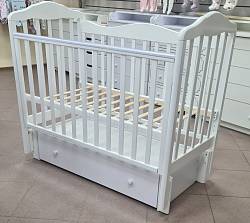 Кровать детская "Алита" 4/6 New" универсальный маятник, автостенка съемная, ящик, цвет белый