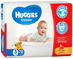 Подгузники детские "Huggies Classic 3" 4-9 кг 78 шт.