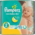 Подгузники детские "Pampers new baby 2 Mini" 3-6 кг, 27 шт.