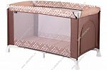 Манеж-кровать Lorelli "Verona 2" Brown&Beige Lines, 2 уровня ложа,размер 120*60 см