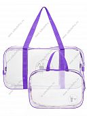 Комплект сумок в роддом "ROXY-KIDS" (32*23*17 см,55*29*21 см) цвет фиолетовый