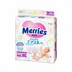 Подгузники детские "Merries" 0-5 кг 90 шт.