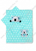 Плед детский "Minky" (мята) тм "BabyOno" в подарочной упаковке с первой игрушкой