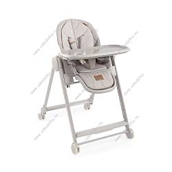 Стульчик для кормления Happy Baby "BERNY Lux" grey (эко-кожа.вкладыш,положение лёжа) 