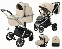 Коляска детская тм Luxmom "Skyte" D802 3 в 1 цвет: кофейно-коричневый