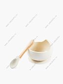 Набор посуды для детей: миска на присоске и ложка ,milky, 15064